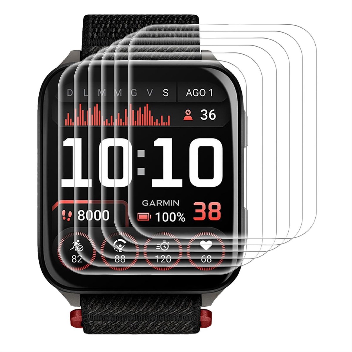 Dailygoods - Schermbeschermer voor Smartwatch, 6 Stuks Flexibele TPU met Anti-Bubble