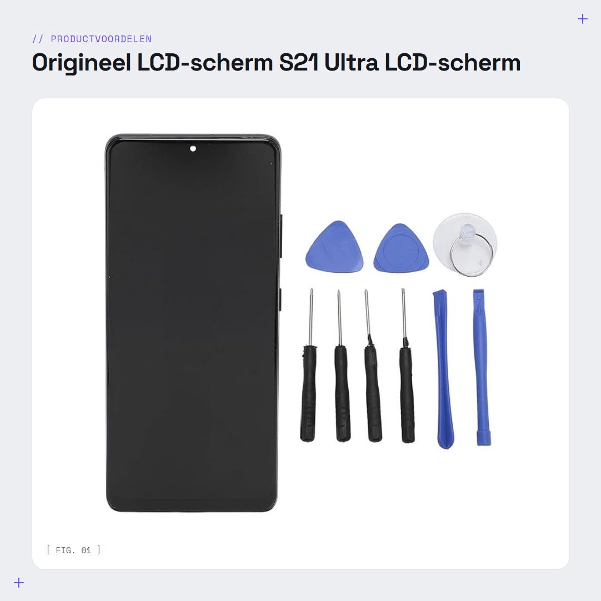 Dailygoods- LCD-Scherm Origineel - TFT LCD-Scherm - Touchscreen Digitizer - Vervangen met Zwart Frame - Gereedschap Inclusief - Getest Vóór Verzending - Smartphone Scherm