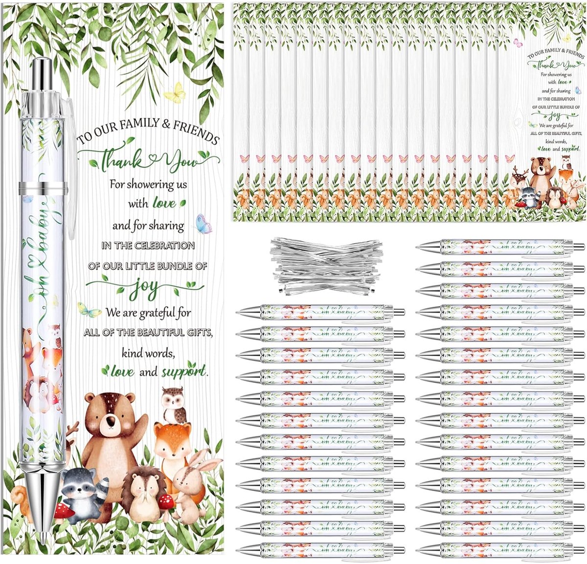 36-delige set bedankjes voor babyshowergasten