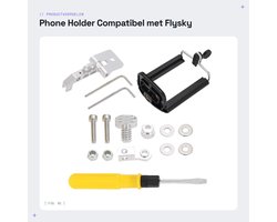 Dailygoods - Phone Holder - Compatibel met Flysky FS-i6 FS-I6S FS-i6X - Verstelbare Houder - Stabiel en Duurzaam - Voor Piloten en Buitenliefhebbers