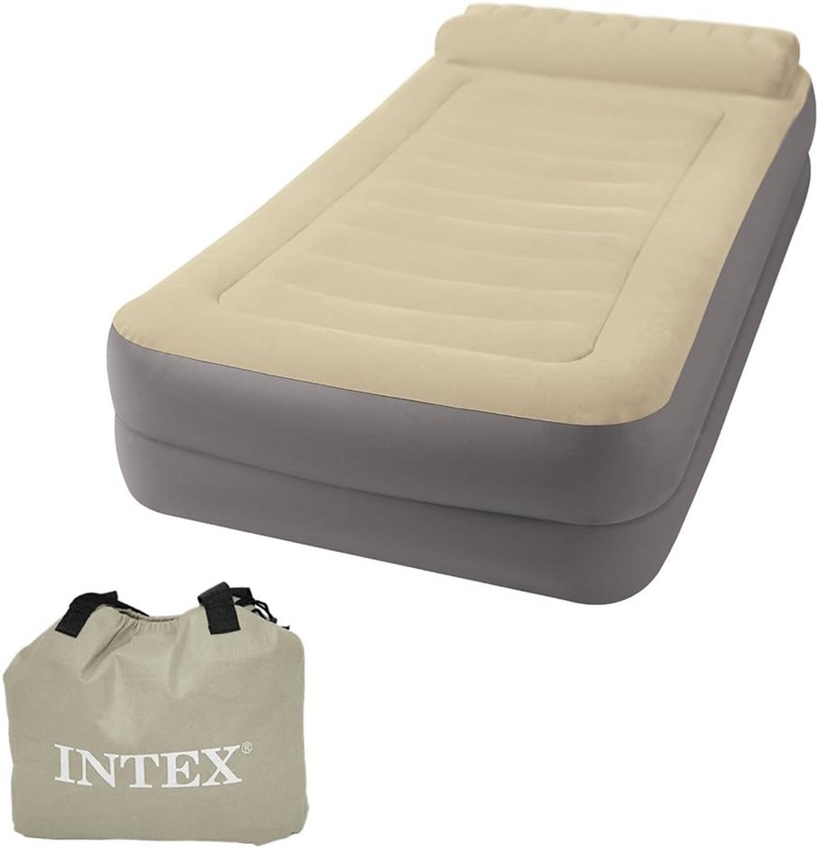 Luchtbed - Opblaasbaar matras - Logeren Gasten - Ingebouwde pomp - 99 x 191 cm - Multicolor