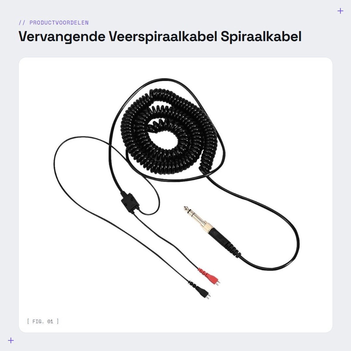 Dailygoody - Vervangende Veerspiraalkabel - Spiraalkabel voor HD Hoofdtelefoons - Ideale Vervanging - Universeel - Hoogwaardige Geluidskwaliteit - Ges