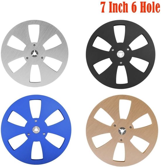 Universele 7 Inch Lege Spoel voor Open Reel Tape Deck - Aluminium Opname Spoel (Zwart) van Merkloos — afbeelding 4