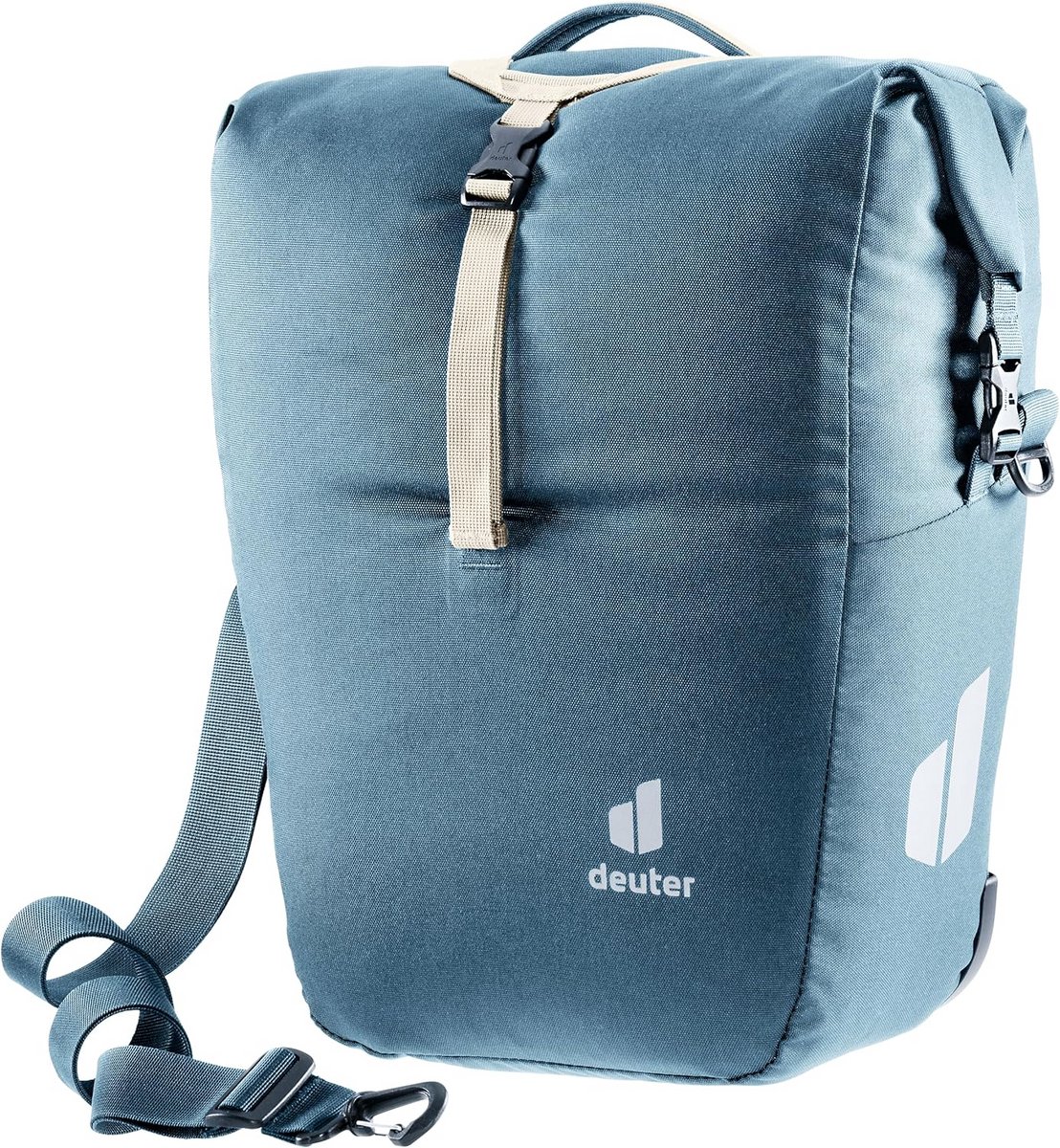 Fiets Zaktas - Bagagedrager Tas - Sportieve Fietstochten - Roll-top Volume Uitbreiding - 20+5 Liter - Atlantisch Blauw