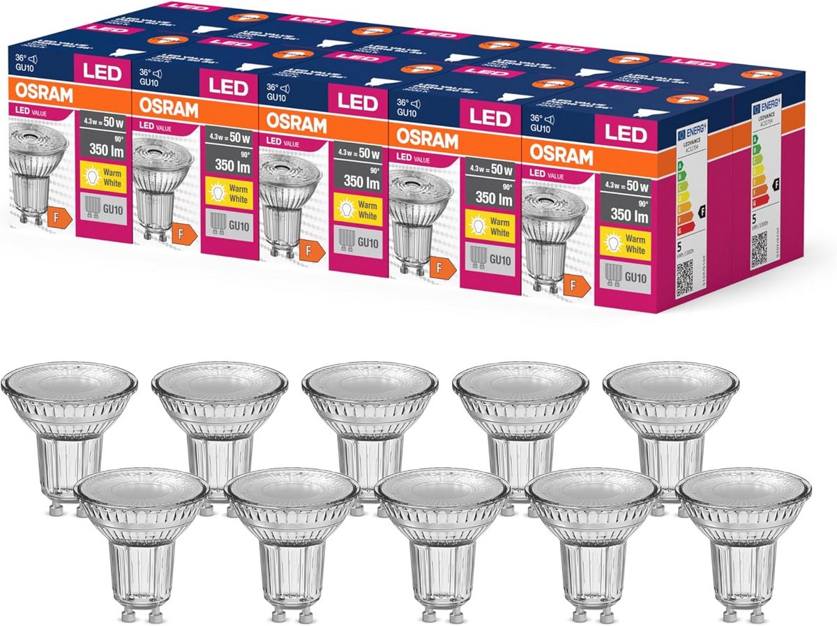 LED Lamp - Reflector Lamp - Verlichting Thuis - Energiebesparend - 10 Stuks - Warm Wit