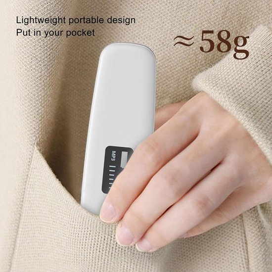 Slaap Luidspreker - Onder Kussen Speaker - Ontspannen Slapen - Bottransmissie Technologie - 19 x 8 x 3 cm - Wit — afbeelding 5