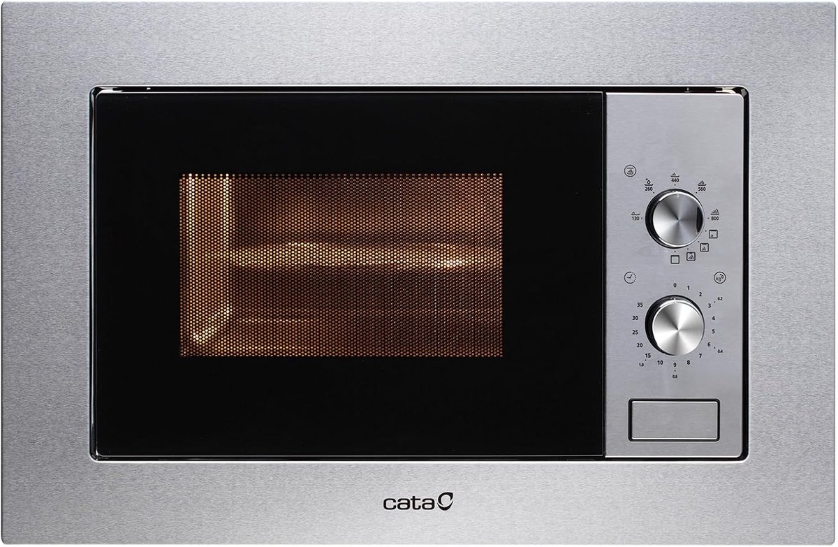 Inbouwmagnetron - Keukenoven Grill - Snel Gerechten Bereiden - Roestvrij Staal - 20 Liter - Zilver