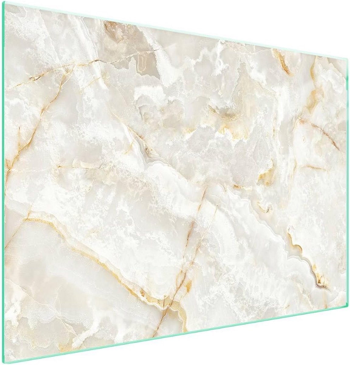 Kookplaat Afdekplaat Glazen Plaat Keuken Decoratie Krasbestendig Gehard Glas 70 x 52 cm Marmer
