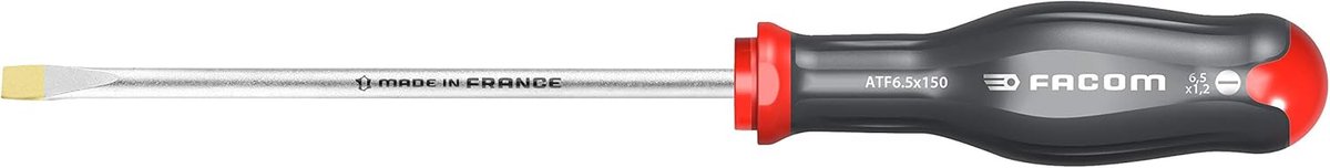 Schroevendraaier Sleuf - Precisie Gereedschap - Vastzetten Schroeven - Versterkte Gesmede Blad - 65 x 150 mm - Zwart
