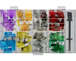 Autozekering Assortiment - Zekering Set - Auto Onderhoud - Inclusief Trekker - 101 Delig - Multicolor