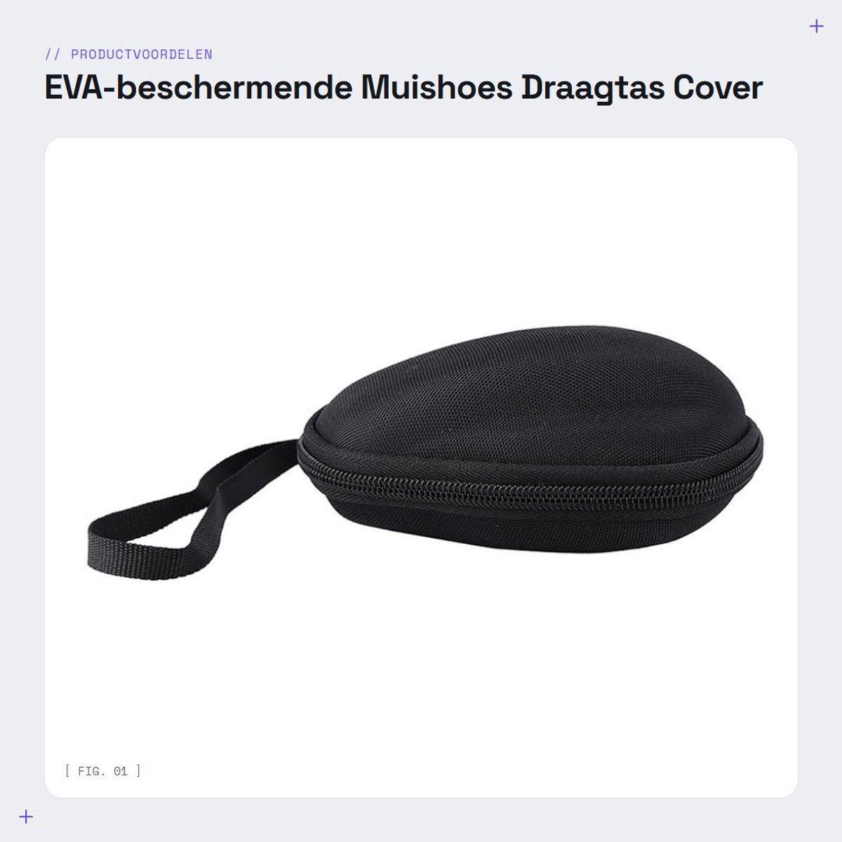 Dailygoods- Muishoes Professionele Bescherming - Draagtas - Waterdicht - Valbestendig - Zacht Schuim - Handriem - Muisopbergtas