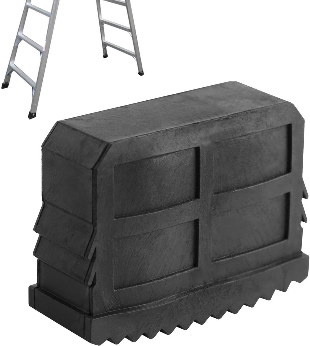 Dailygoods- Laddervoeten Antislip - Rubberen Voeten - 2 Stuks/Paar - Geschikt voor Aluminium Ladder 57x21mm - Duurzaam Rubber - Geweldige Grip - Ladderdoppen