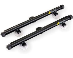 Autozonnescherm - Zonneklep auto - Bescherming kinderen - Oprolbaar met knop - 41 x 47 cm - Zwart