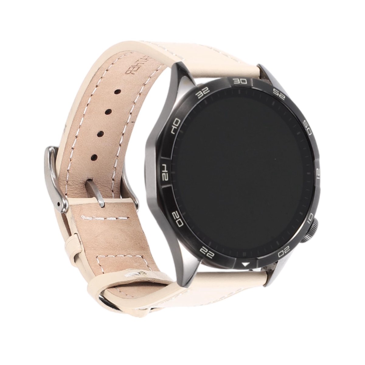 Dailygoods- Horlogeband 24 mm - Rundleer - Vochtbestendig - Snelsluiting - Dames/Heren - Duurzaam - Lange levensduur - Horlogebandje