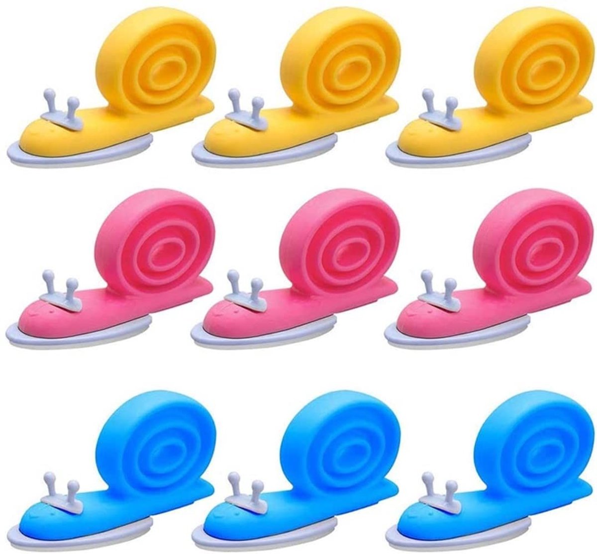 Dailygoods- Klembescherming 9 Stuks - Vingerdeurstopper - Kinderbeveiliging - Deurstopper - Veilig voor Kinderen - Hoogwaardig Siliconenmateriaal