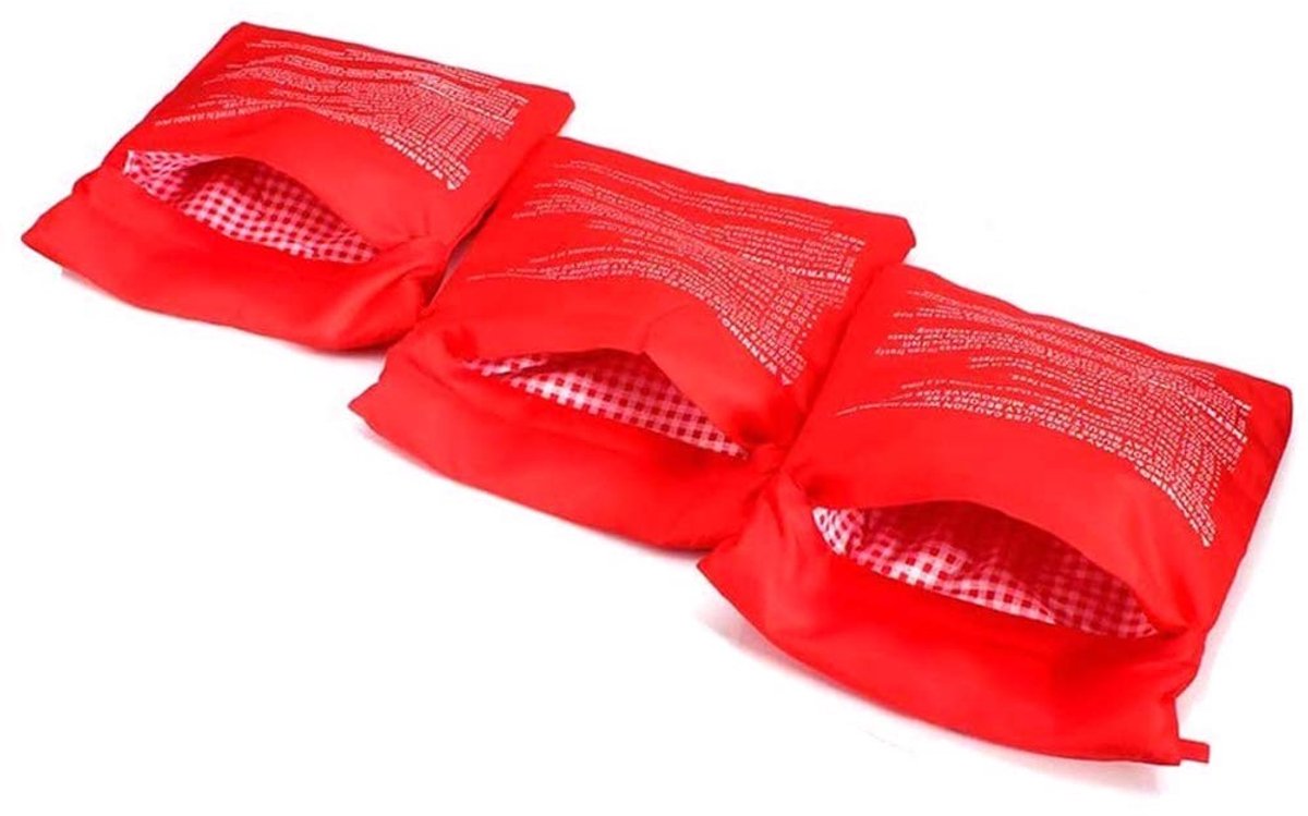 Dailygoods- Aardappelzakken 3 stuks - Herbruikbare Magnetronzakken - Duurzaam Polyester - Energiezuinig - Kookzak voor Aardappelen - Veilig en Wasbaar