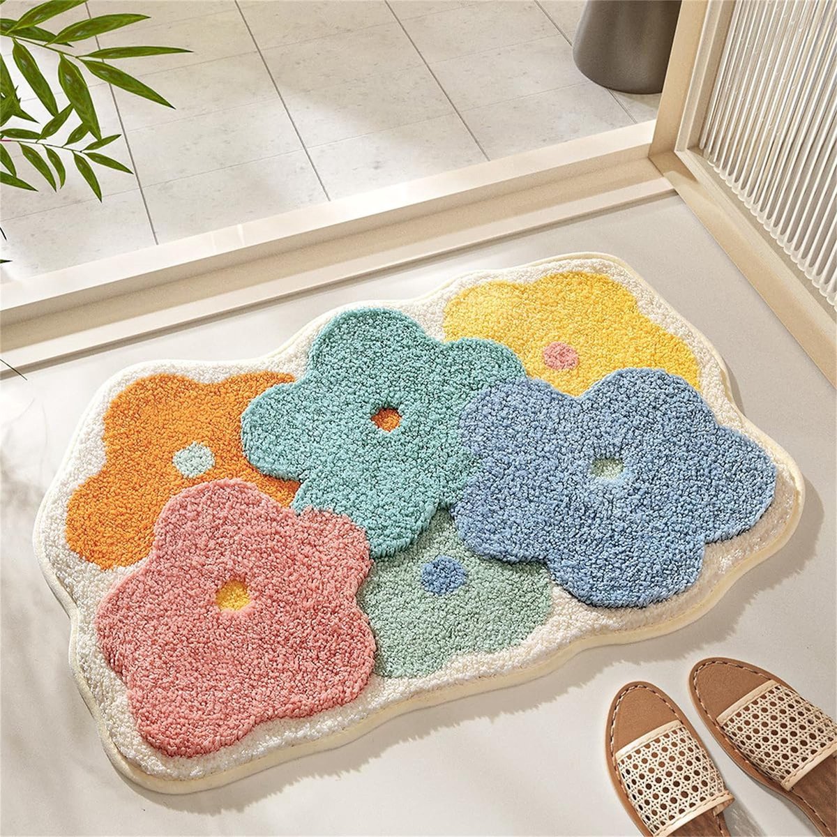 Dailygoods- Badmat Antislip - 45x70 cm - Zachte Microvezel - Machinewasbaar - Duurzaam - Geschikt voor Badkamer/Slaapkamer - Vloermat