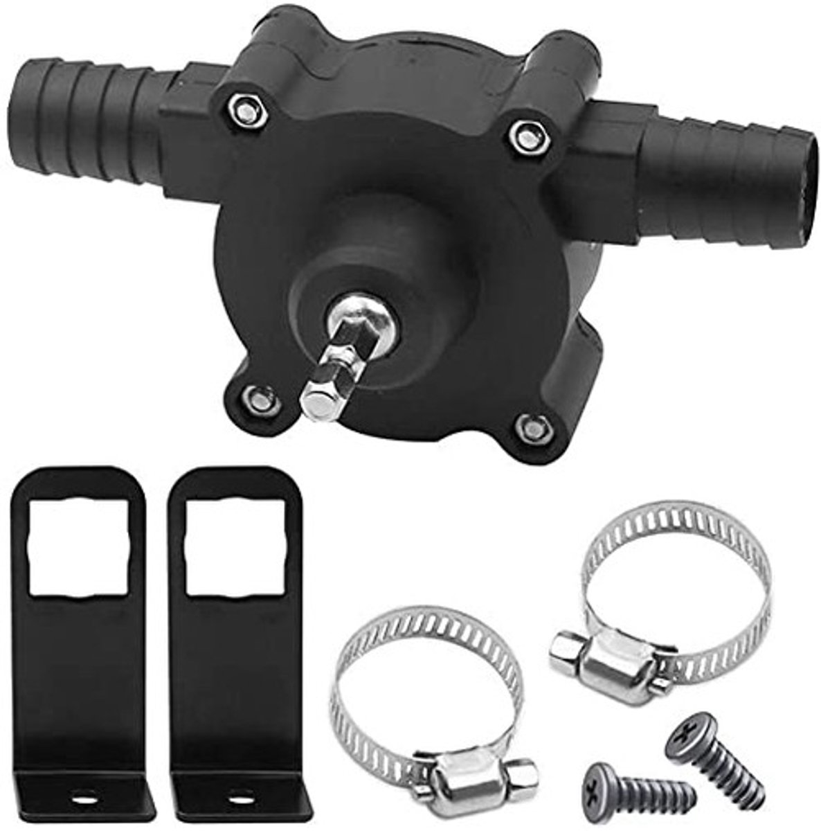 Dailygoods - Mini Pompa Manuale - Pompen voor Vloeistoffen - Compact en Lichtgewicht - Auto-adescende Pomp - Ideaal voor Oliepompen - Geschikt voor Wa...