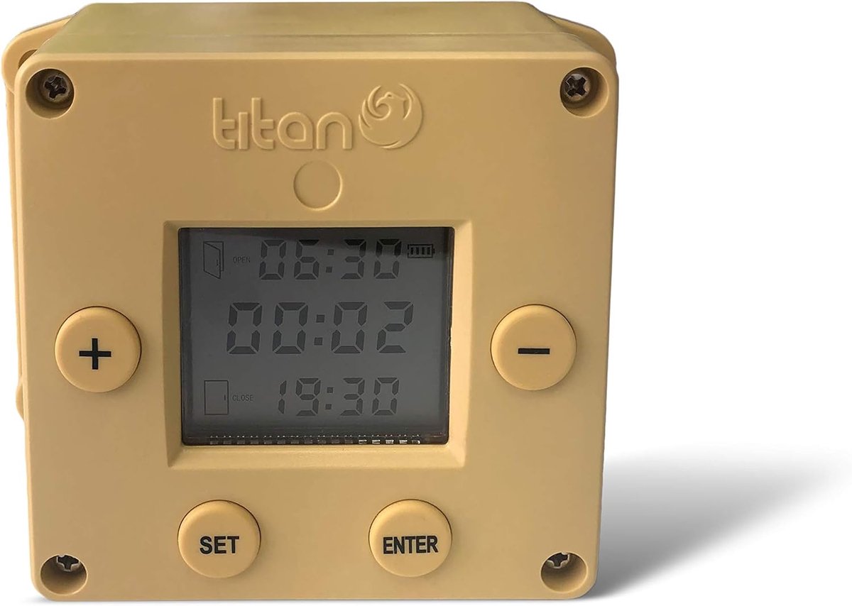 Kip Automatische Deuropener - Kippenhok Timer - Pluimvee Verzorgen - Geïntegreerd LCD Scherm - 10 x 135 x 52 cm