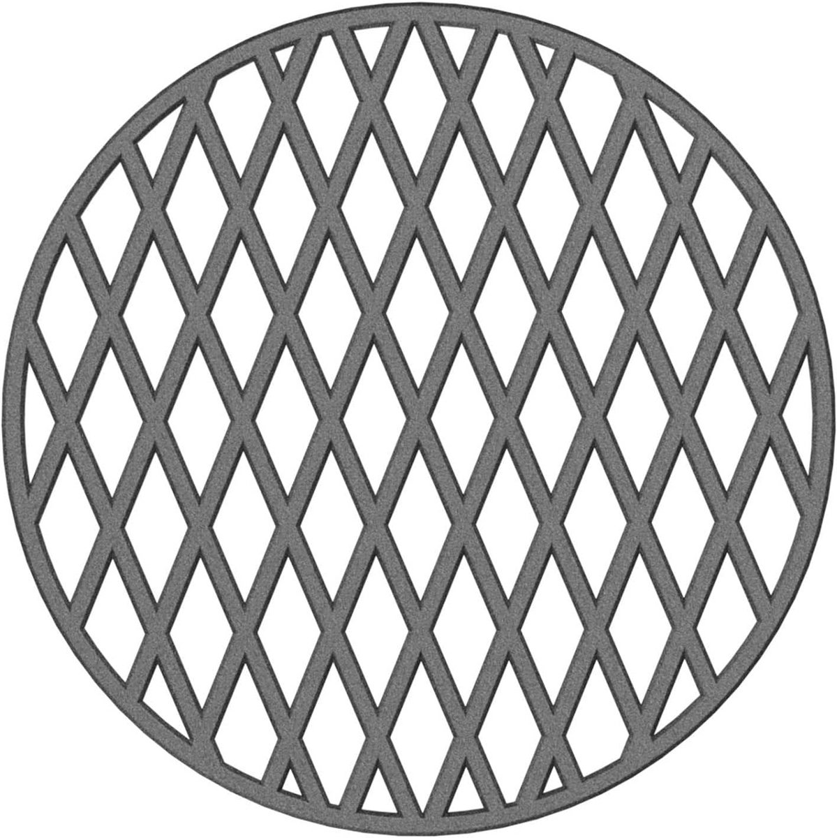 Schroeirooster Gietijzer - Grillplaat - Barbecueën Buiten - Duurzaam Gietijzer - 36cm Diameter - Antraciet