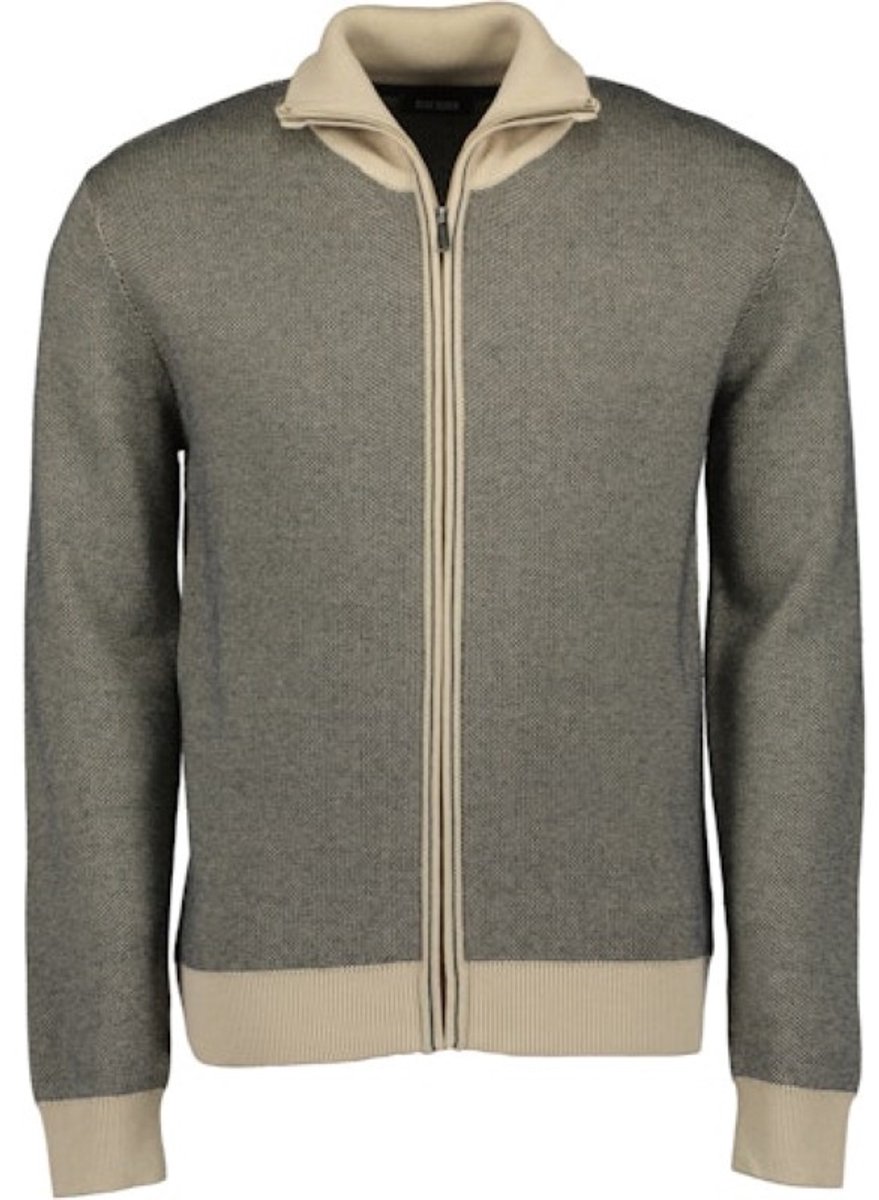 Blue Seven - heren - Vest 376533 blauw/beige gemeleerd maat M