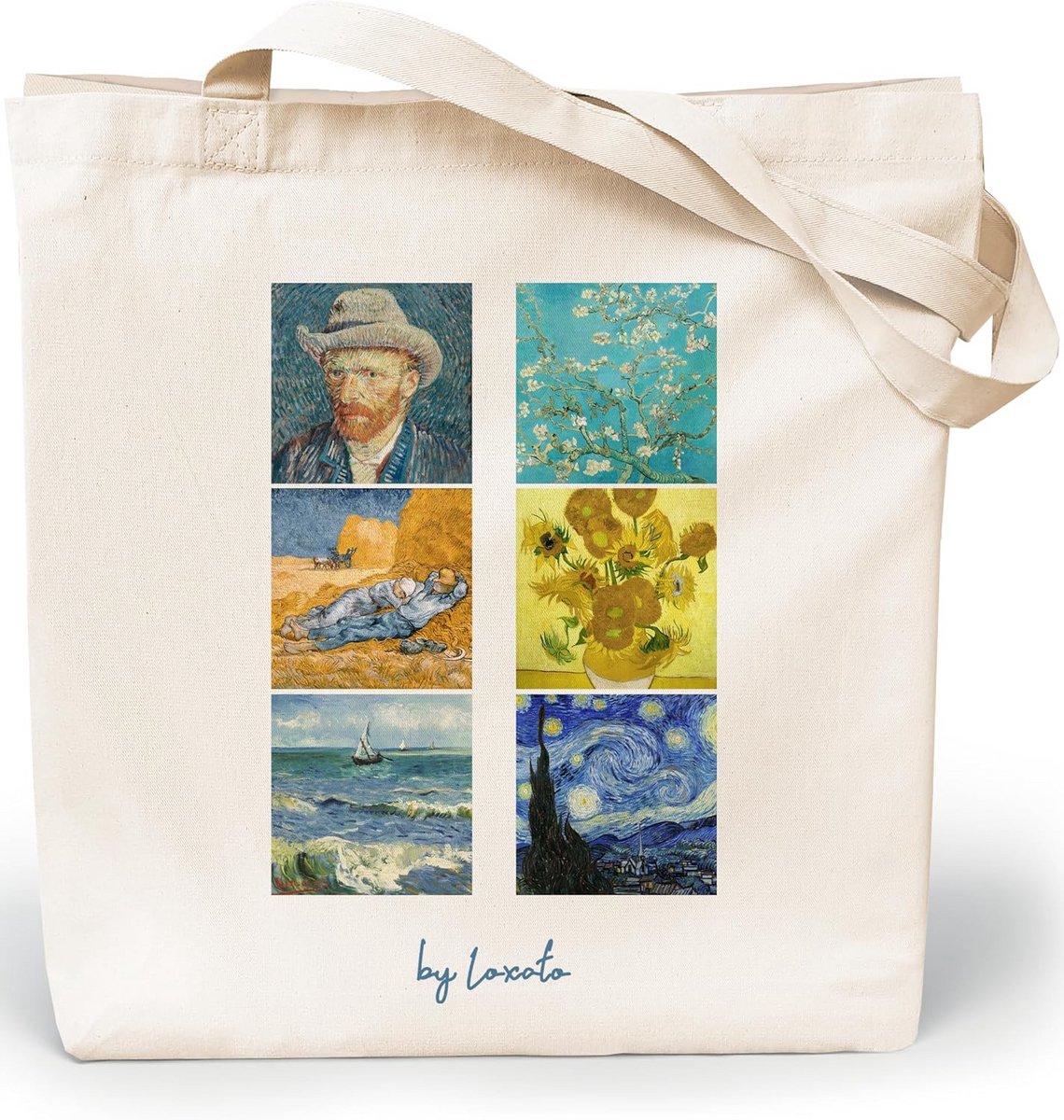Dames Shopper - Canvas Tas - Dagelijkse Boodschappen - Extra Brede Bodem - 35 x 42 cm - Multicolor