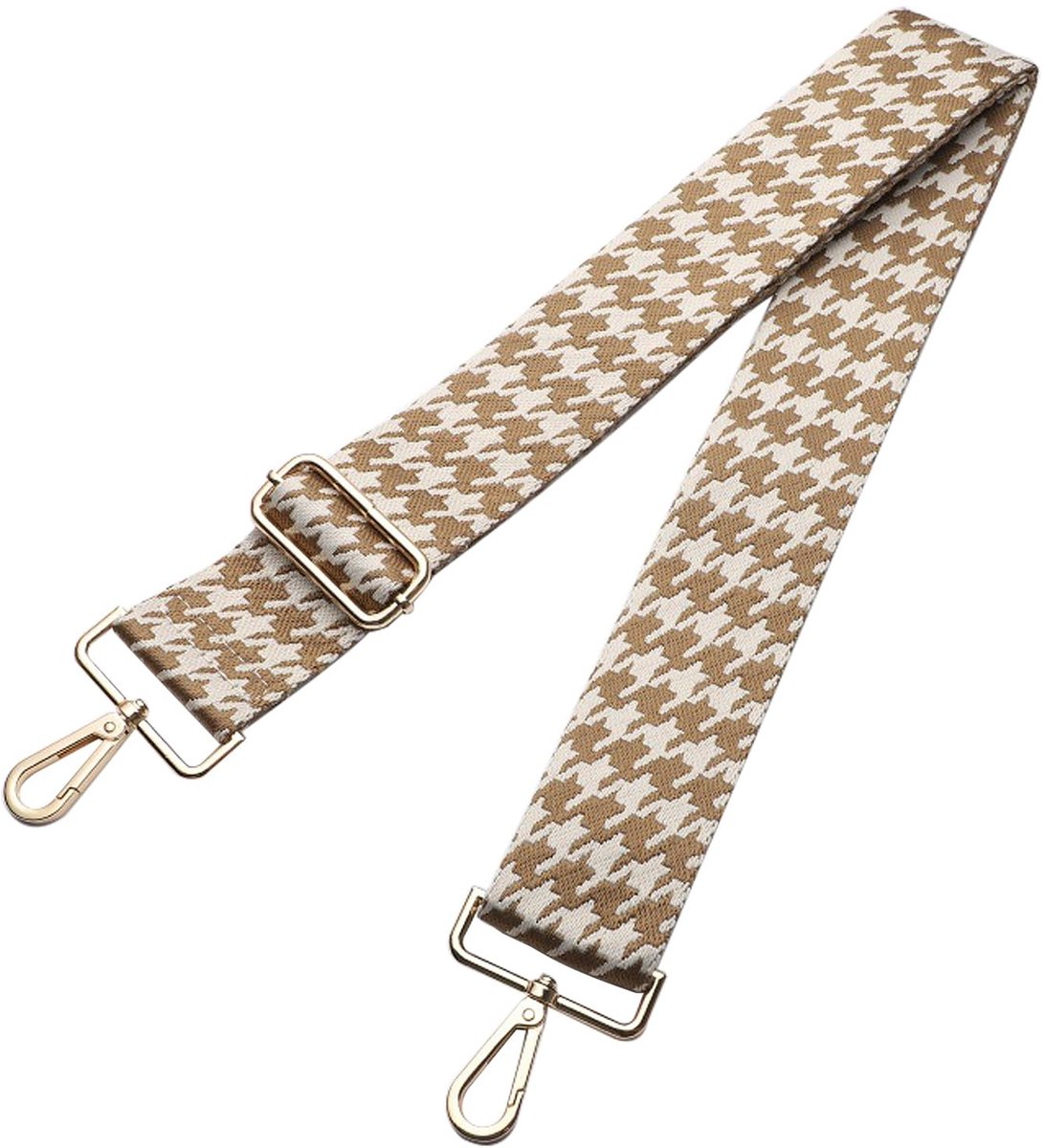 Dailygoods- Schouderriem 5 cm breed - Verstelbaar 75 cm - 135 cm - Hoogwaardig polyester - Karabijnhaak - Lichtgewicht 86 g - Innovatief ontwerp - Tasriem