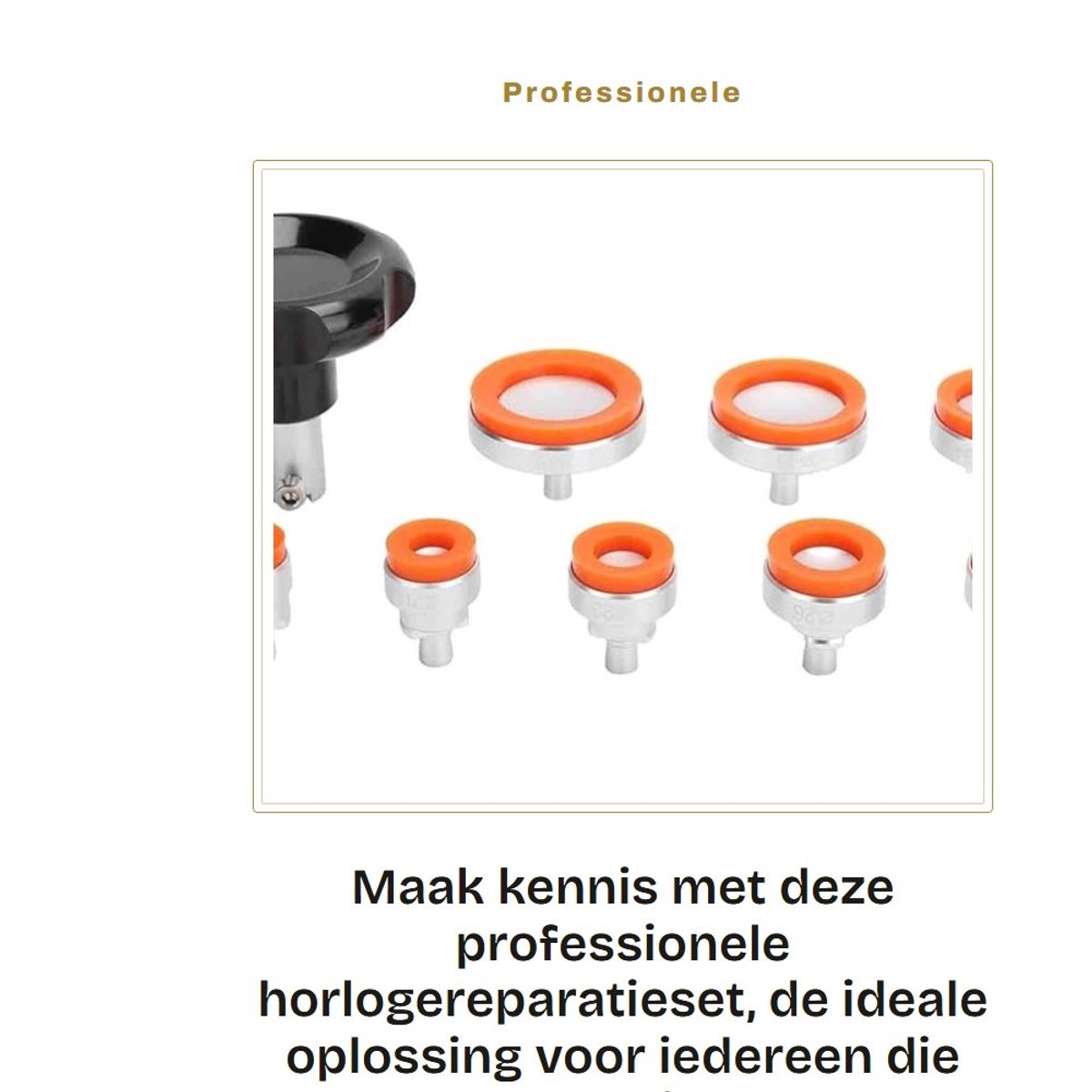 Dailygoods- Horlogereparatieset Professionele Zuigtype - Horlogeopener Met Zuignap - Kastopener - Schroef - 8 Matrijzen - Noodzakelijk Gereedschap