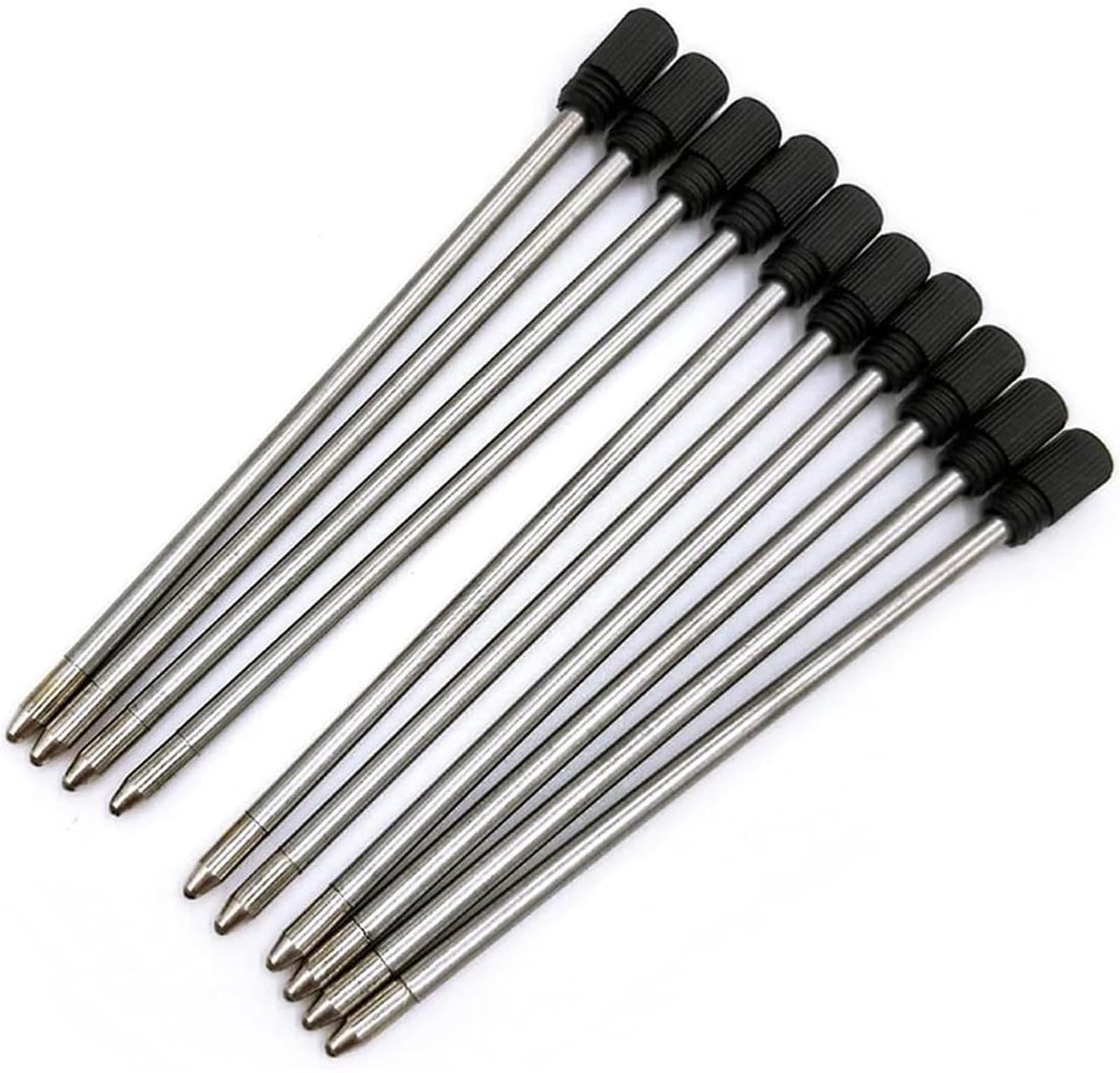 Dailygoods- Inkt Refill 10 Stuks - Balpen Navulling - Blauw/Zwart