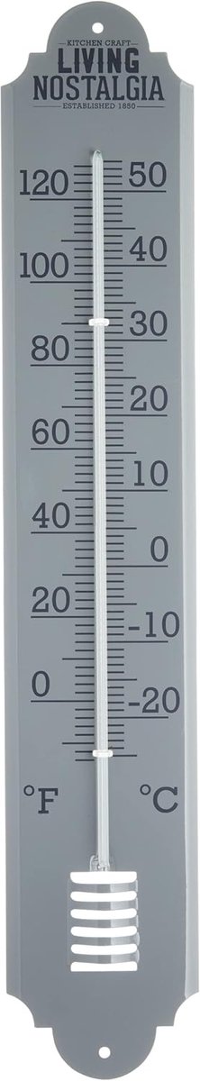 Grote Wandthermometer Buiten 50 cm - Weerbestendig Tuin Thermometer Celsius en Fahrenheit