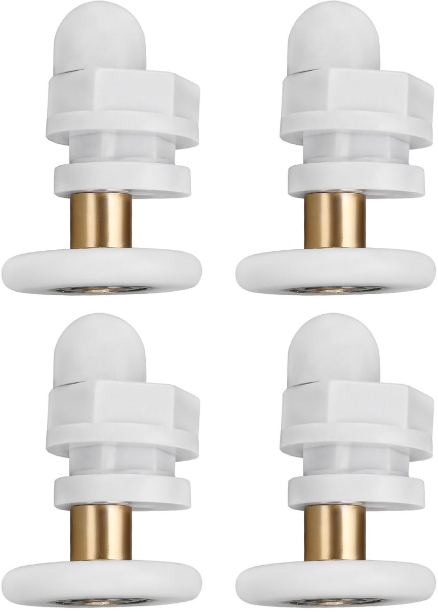 Dailygoods- Douche Deurrollen 29mm Ultra-Stil - 4 Stuks - Katrol - Koper/POM - Geschikt voor 4-6mm Dikte - Voor Glazen Douchedeur - Douchedeurrollen