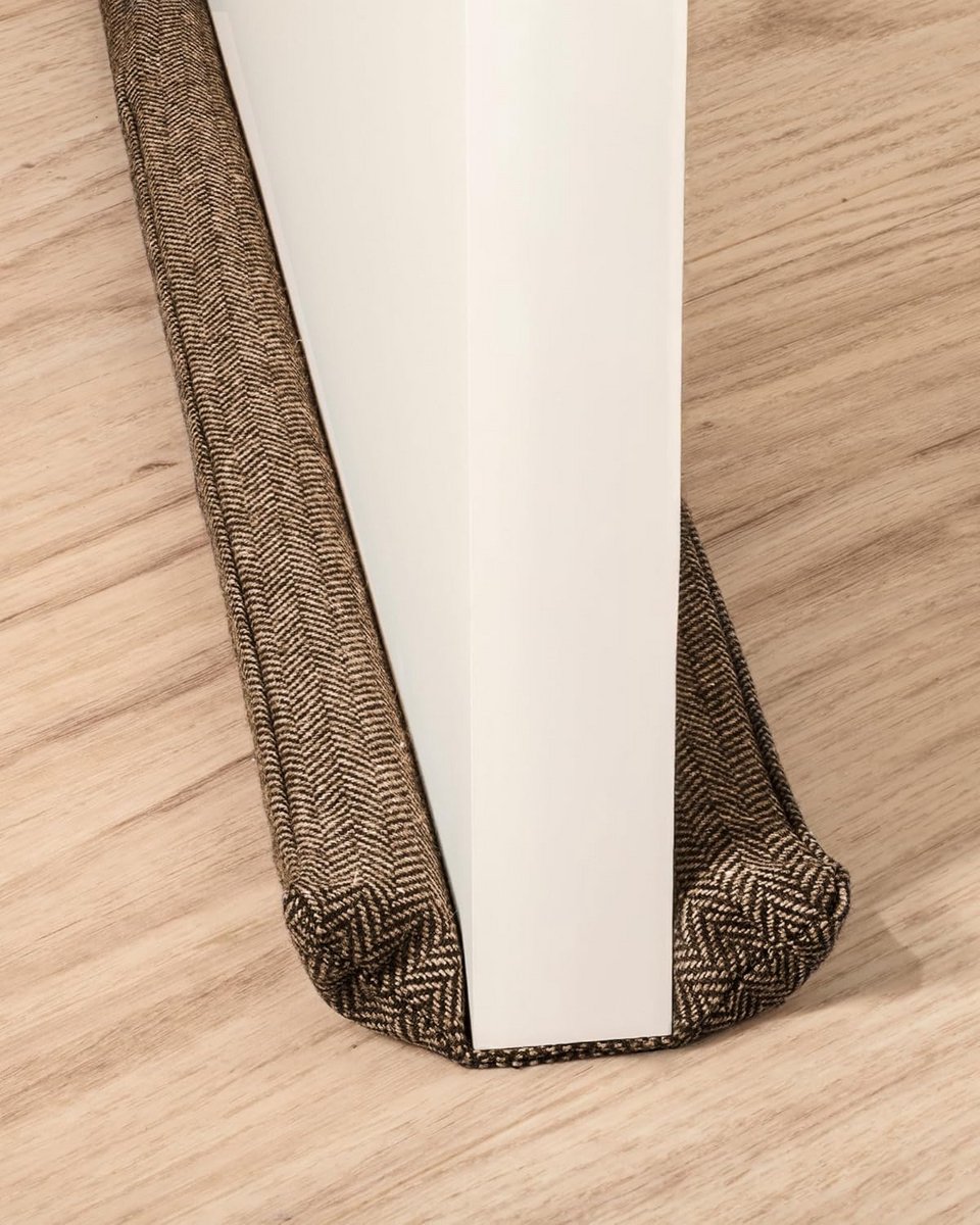 VD WEIDE ENTERPRISE - Wasbare Tochtstopper voor Deuren van 70-100 cm - Energiebesparend en Inclusief Opbergtas - Bruin .