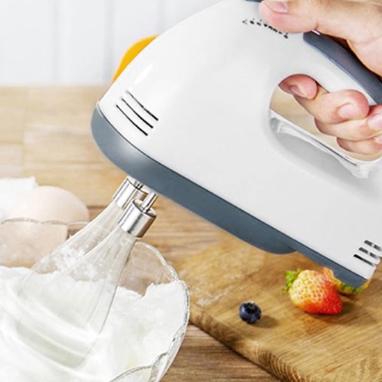 Collox Handmixer - Elektrische Garde - Keukenmixer - Blender - Huishoudelijk apparaat - Eiklopper - Taart bakken - 7 snelheden - Garde opzetstuk - CrÃ¨me opzetstuk - Wit van Collox — afbeelding 5