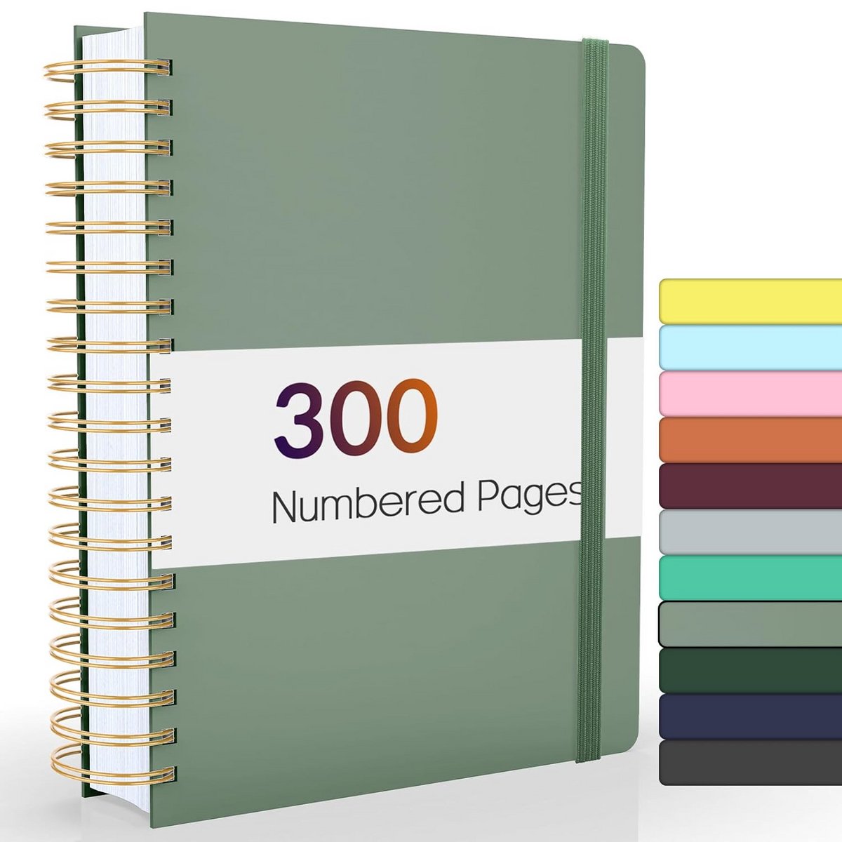 Gelinieerd notitieboek - Schrijfdagboek - Werk en school - 300 genummerde pagina's - A5 formaat - Zwart