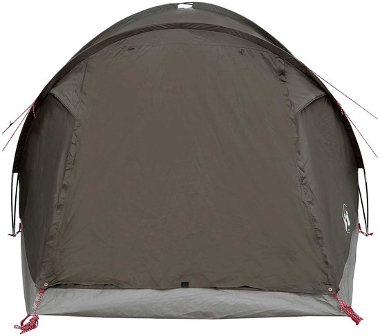 vidaXL - Huisje - Tent - met - dak - Bruin - grijs - 4-persoons - Polyester - en - Staal van Vidaxl — afbeelding 4