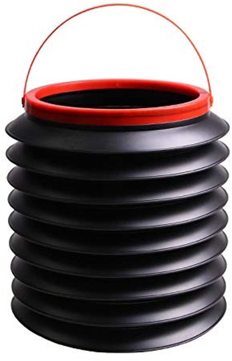 Dailygoods- Poubelle 4 liter - Inklapbare/Telescopische Bak - Emmer voor Afval/Water - Huishoudemmer - Opbergkoffer voor Auto - Eenvoudig te Gebruiken