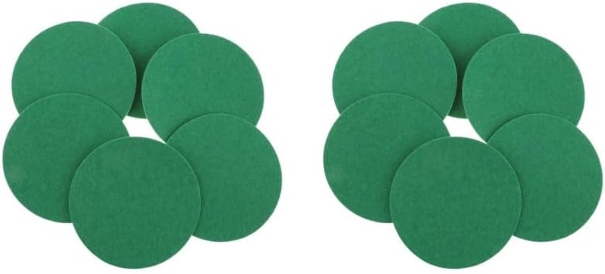 Vervangende Vilt Pads voor Air Hockey Tafel Pushers - Set van 6 Groene Schuifjes