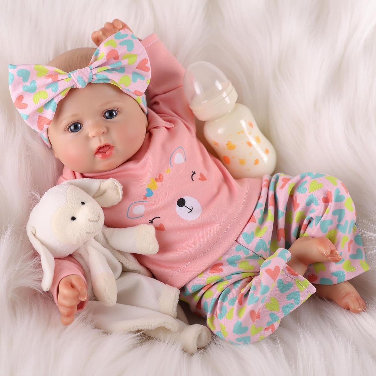 Babypop Meisje - Levensechte Pop - Spelen en Knuffelen - Volledig Poseerbaar - 50 cm - Bruin