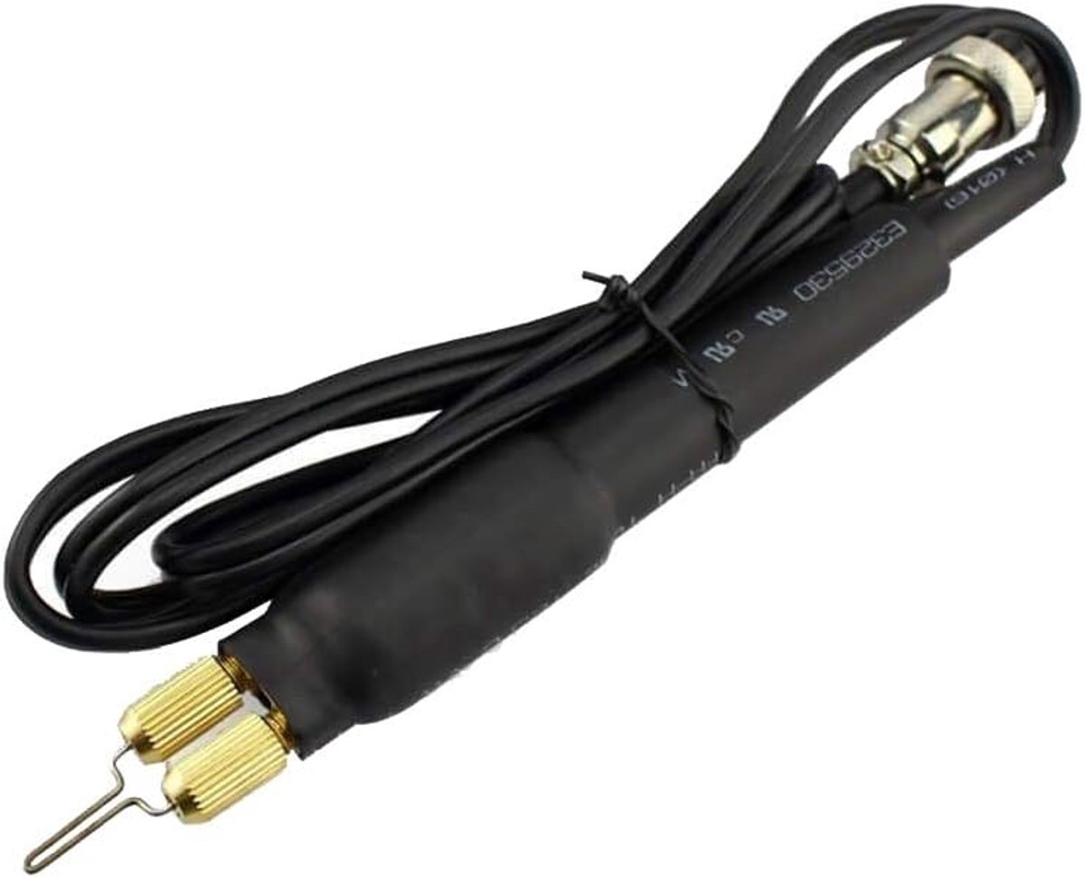 Houtbrandpen - Brandpen Set - Ambachtelijk Werk - Pure Koperen Chuck - 60 Watt - Zwart