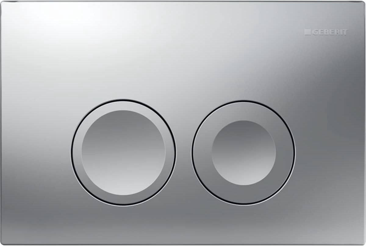 Bedieningsplaat Toilet - Spoelplaat - Water Besparen - Twee Hoeveelheden - 246 cm - Chroom