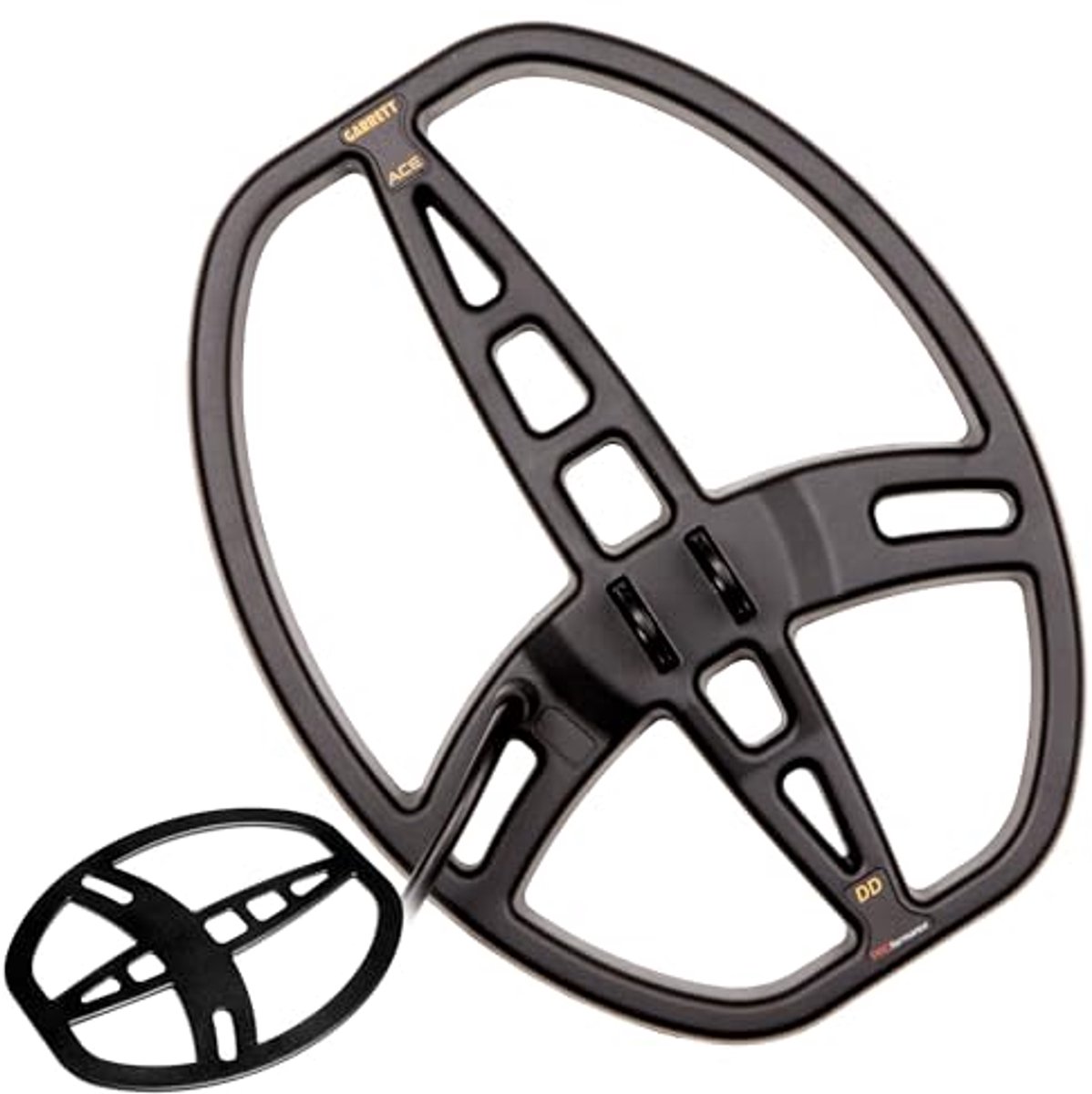Zoekspoel - Metaaldetector accessoire - Schatten zoeken - Proformance DD ontwerp - 2794 x 2159 cm - Zwart