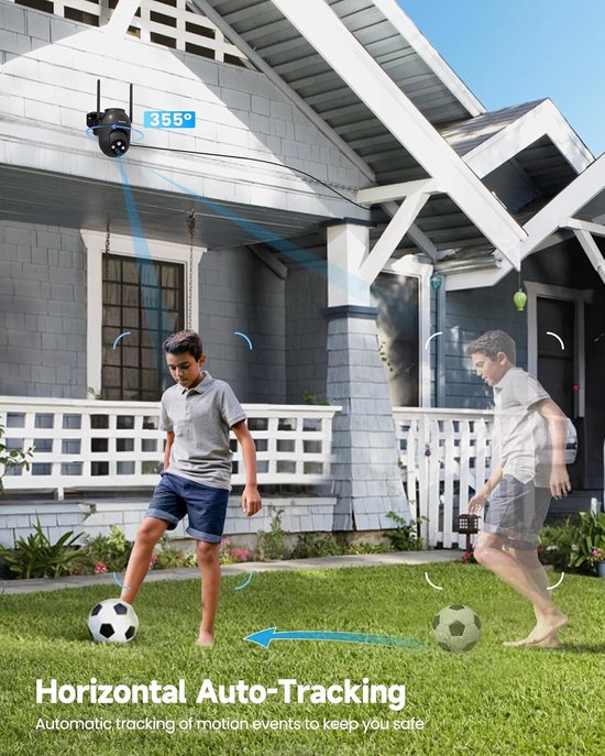 Bewakingscamera Buiten - IP Camera - Huis Beveiligen - 5MP Wifi Dual Band - 10x10x12 cm - Zwart — afbeelding 2