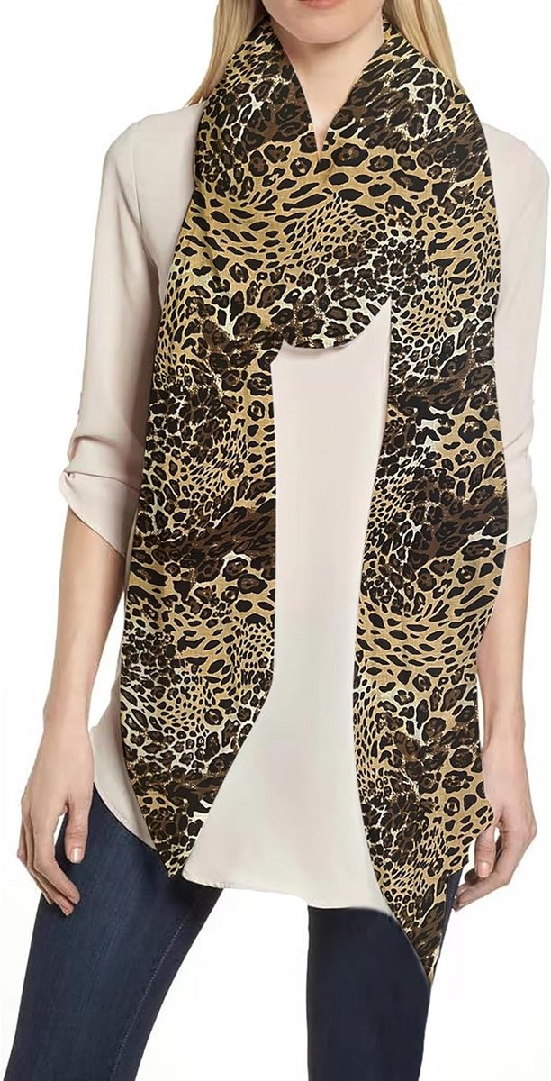 Dames Sjaal - Accessoire - Stijlvol Afmaken - Lichtgewicht - 180 cm - Dierenprint
