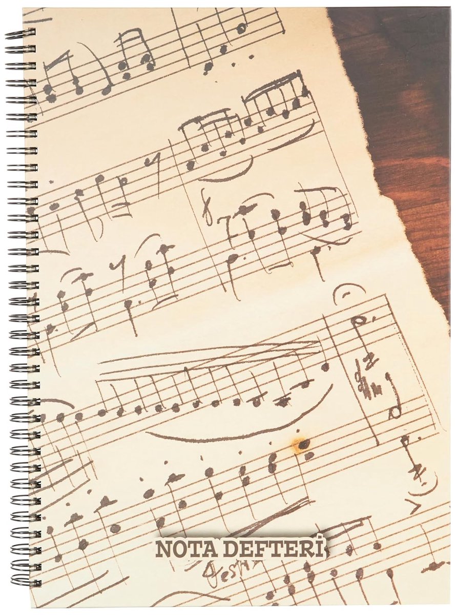 Muziekboek - Notitieboek - Muziek Noteren - Spiraalgebonden - A4 formaat - Scherpe Kleur
