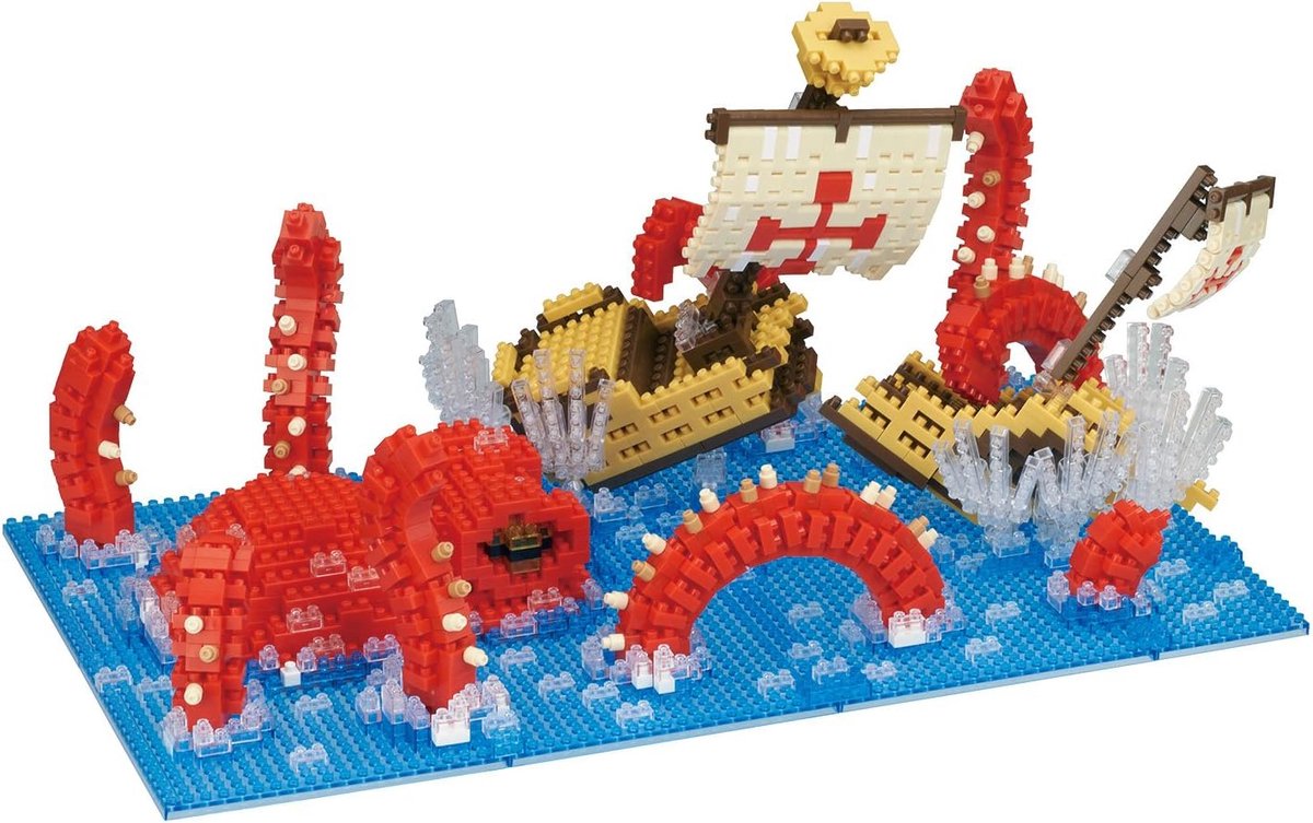 Miniatuur Kraken Bouwset - 3D Constructie - Hobby & Creativiteit - Meer dan 1800 Delen - 20 cm - Veelkleurig