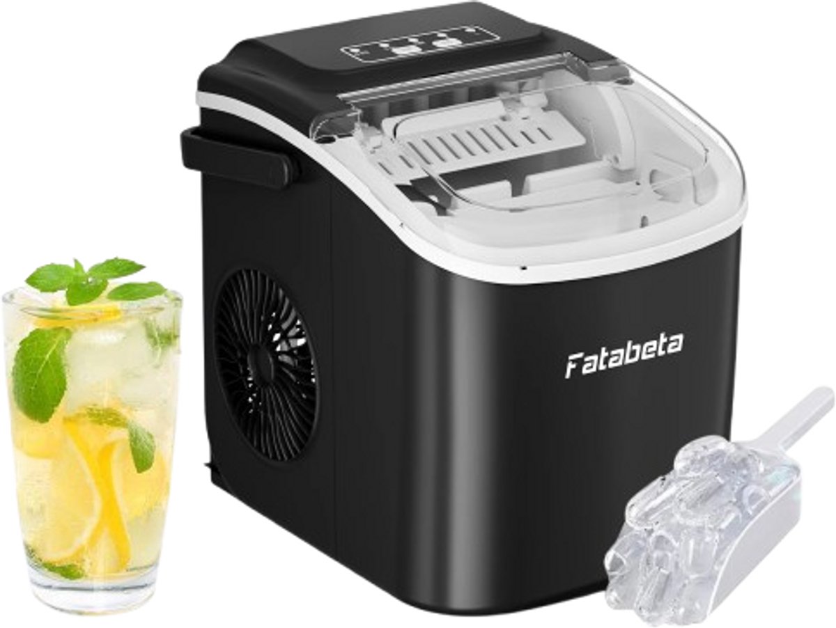 Cellista IJsmachine 12KG/24U - Compacte IJsblokjesmachine - Zelfreinigende Ice Maker - 2 IJsformaten - 1,2L Watertank - 9 IJsblokjes in 6 Minuten