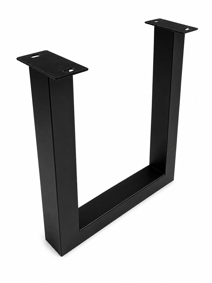 Stalen - Hoge - Onderstel - Tafelpoten - Tafelonderstel - Set van 2 - U tafelpoot - U vormige - 2 stuks - 89 x 74 - cm - koker 10 x 10 cm - metal - industriële