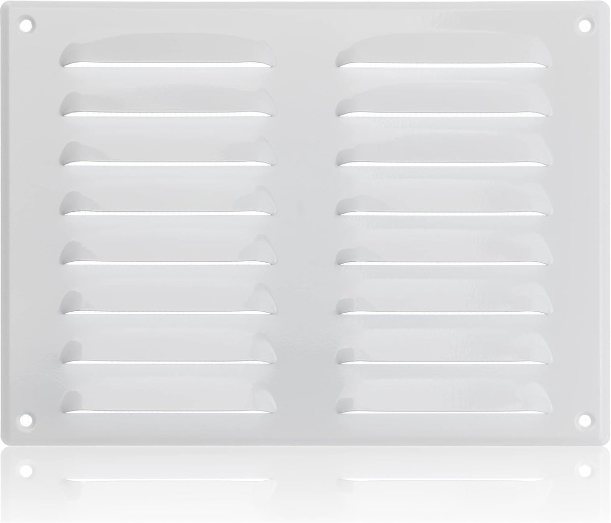 Ventilatierooster - Muggengaas Rooster - Luchtcirculatie Verbeteren - Insectenwerend Gaas - 260x190mm - Wit