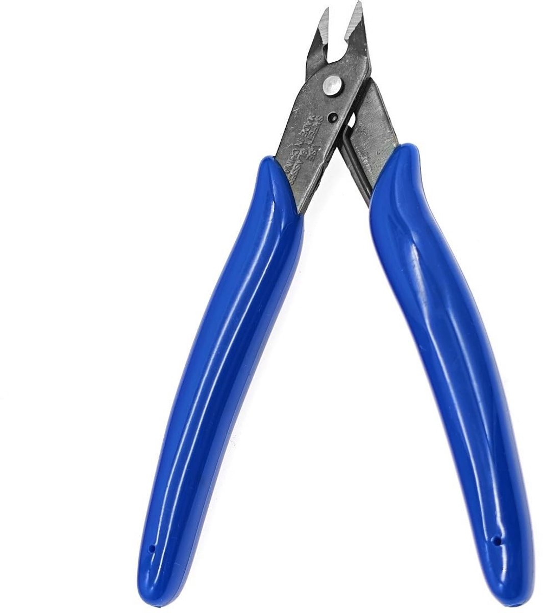 Dailygoods- Draadkniptang - Zijsnijtang - Precisie Tang - Kleine Kabelschaar - Diagonale Tang - Gehard Koolstofstaal - Blauw - Kniptang
