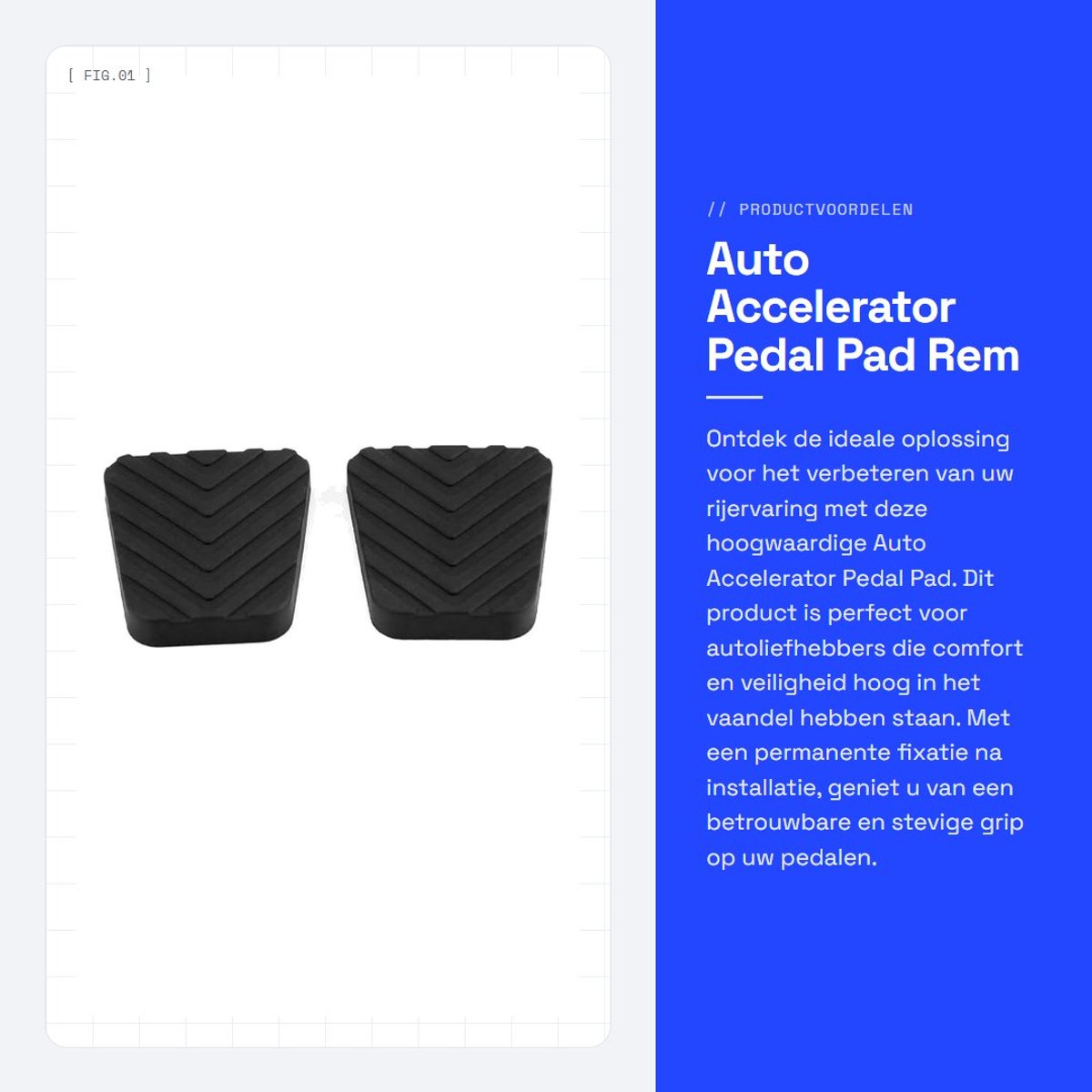 Dailygoods- Gaspedaal Rubber - Remkoppeling Pads - Comfortabel - Veilig - Geschikt voor Accent/Tucson/Tiburon - Hoge betrouwbaarheid - Pedal Cover